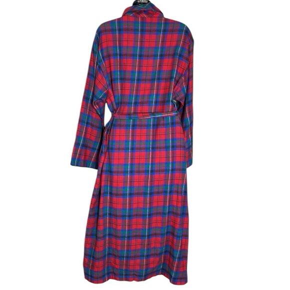 Ralph Lauren 100% cotton tartan plaid belted robe maxi full length lounge new - Picture 4 of 7